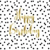 PPD Birthday Konfetti 20 Servietten, Tischservietten, Stoff, weiß/grün, 33 x