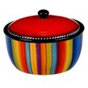 Sierra 8.25" Ceramic Bean Pot with Lid, 72 oz, Multicolor