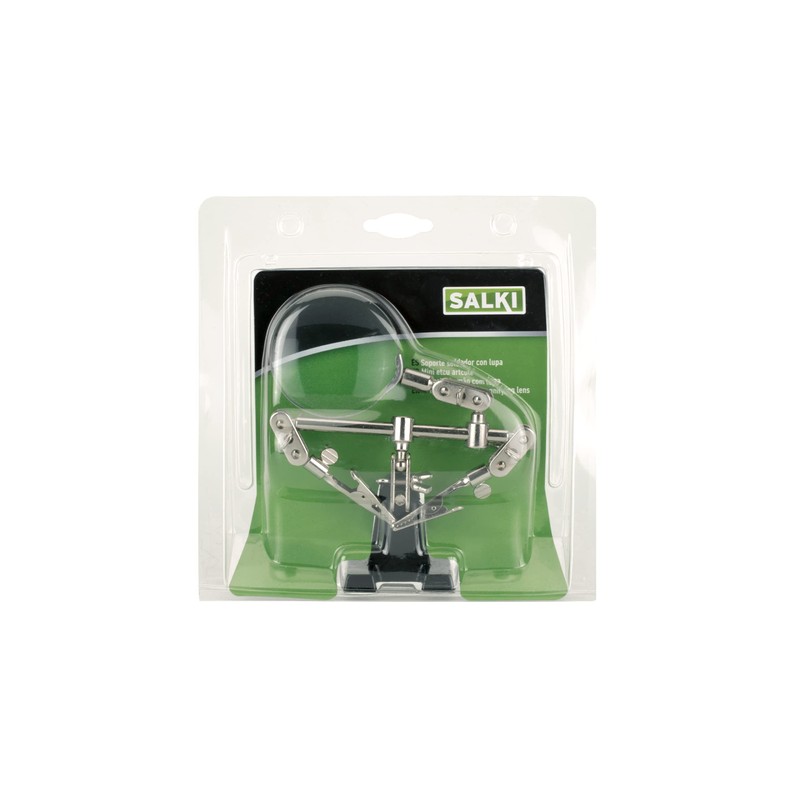 Salki 8500090 – Arm Stand Magnifying Glass Soldering Iron
