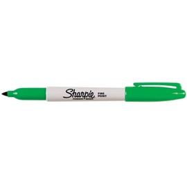 SHARPIE Pack of 6 Permanent Markers Fine Round Tip Greenaa