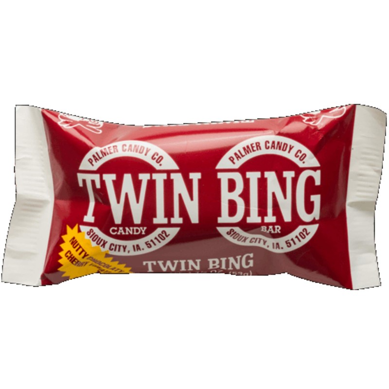 Palmers Twin Bing Candy Bars - (8-Pack) - Chocolate Covered