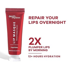 Earth Rhythm Bálsamo Labial Lip Masque Con Péptidos Que Nutre, Suaviza, Rellena E Hidrata Los Labios Secos Y Agrietados Para Mujeres Y Niñas, 10 Ml Ro