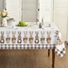 Horaldaily Easter Tablecloth 60×104 Inch Rectangular, Spring Carrots Bunny Washable