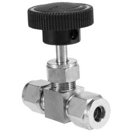 Plomevry Adjustable Needle Valve O.D 8mm Tube Stainless Steel 304 High Pressure Acid Proof Straight Card Set Crane