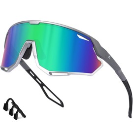 Bircenpro Sports Glasses Sunglasses for Men Women - UV Protection Cycling Glasses Cycling Glasses for Running, MTB, Golf, Road Bike and Cycling