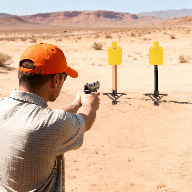 2x4 Metal Target Stand System for Outdoors Shooting Range