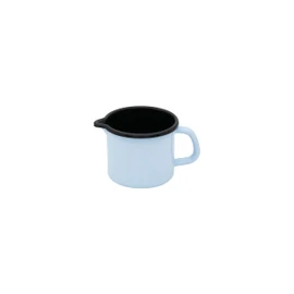 Riess, 0038-028, Bakemail Blue, Sippy Pot, 9 cm Diameter, Volume 0.5 Litres, Enamel, Light Blue, 8.5 cm High, 14.6 cm Wide, 10.2 cm Long, 250 g