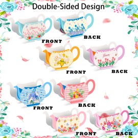 LaVenty 12 PCS Floral Tea Party Favor Lets Par tea Party Supplies Tea Party Decorations Princess Party Flower Boxes Centerpiece Floral Teapot Centerpiece for Floral Tea Party