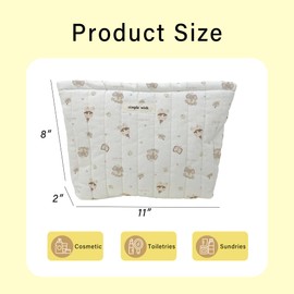 Lyssiatina Cosmetic Bag Big, Striped Little Elephant, 3.9*3.9*7