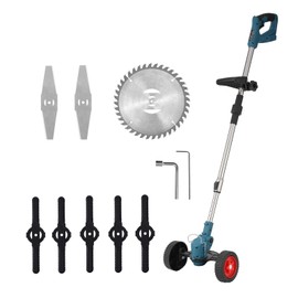 Cordless Weed Wacker Compatible with Makita 18V Battery,6-inch Electric Grass Trimmer with 3 Types Blades,Battery Powered Weed Eater for Garden Yard and Lawn Care