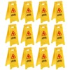 BOHUIZ BOHUIZ 12 Pcs Yellow Warning Sign, Mini Plastic Street