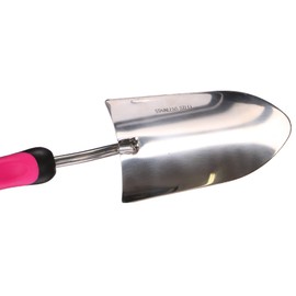 SIXTOL GARDEN PINK ONE Garden Trowel | Stainless Steel | Pink Colour | 33 cm | Garden shovel | Gardening