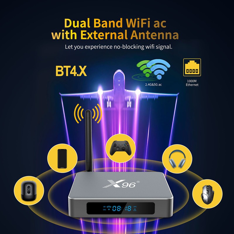 X96 X9 Android 9.0 Smart TV Box Amlogic S922X 4GB