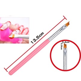 HIGHROCK 8 Pcs Nail Brush Pen Gradient Acrylic Painting Brush Set False Nail Art Tips UV Gel Flower Drawing Pen Manicure Nail Art Pen Tool (PINK)