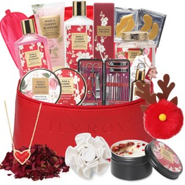 36Pcs Mothers Day Gifts for Mom - Rose Bath and Body Gift Set, Spa Gift Set for Women, Beauty Care Kit | Gift for Women Christmas, Birthday, Valentines Day Gifts for Her Wife Perfect for Travel