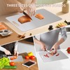 Schneidebrett Doppelseitiges Schneidebrett-Set aus Edelstahl 304