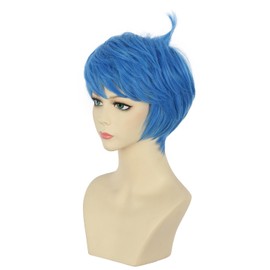 VGbeaty Adult Short Blue Wig Women Cospaly costume Halloween Wig