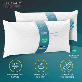 LILENO HOME Set of 2 cushion filling, 40 x 80 cm, washable inner cushion suitable for allergy sufferers, polyester cushion inlet as couch cushion, sofa cushion, cocktail cushion and pillow