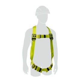 Honeywell Miller H100 Safety Harness 1 pt MB - Universal size (L/XL) - 140kg max weight - cost effective, yellow, 1036293