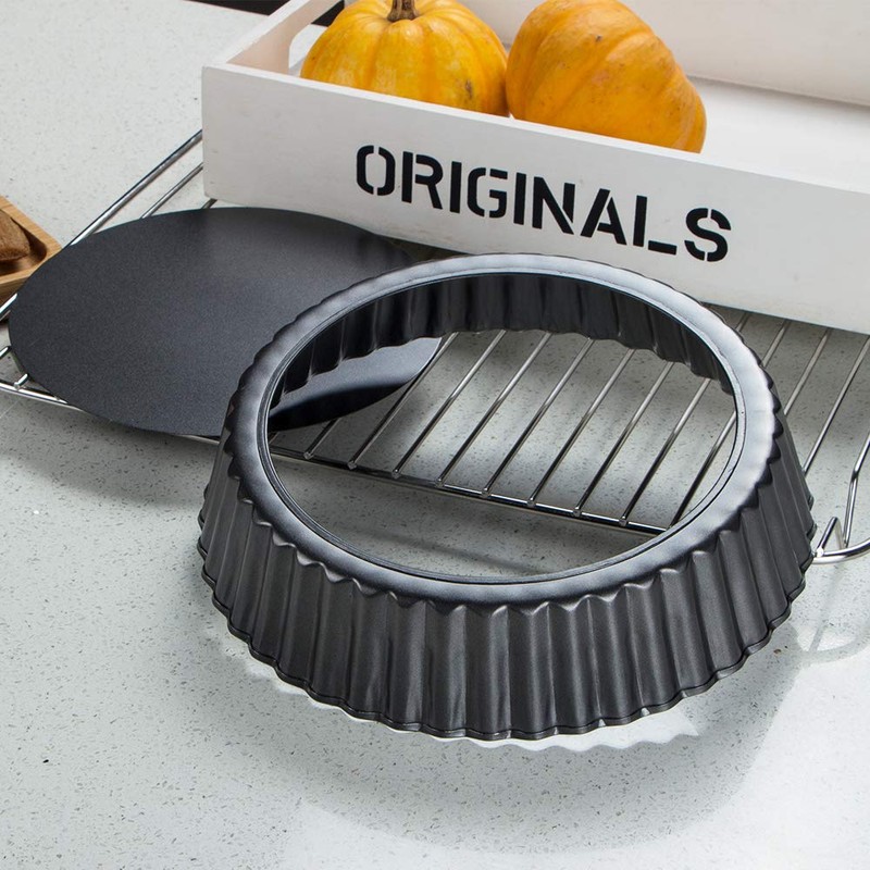 webake Quiche Dish Tart Tin with Loose Base 9.5 Inch