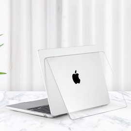 EooCoo Case Compatible with MacBook Air 13.6 Inch M2 A2681 with Touch ID, 2022 Release, Ultra-Thin, Smooth, Hard Shell Protective Case, Crystal Clear