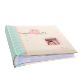 Kusso Childrens Photo Album Pink Sleepy Owl Design 200 Photos 6x4 Inch / 10x15cm PERSONALISE with a Favourite Photo for Babies Toddlers and Kids