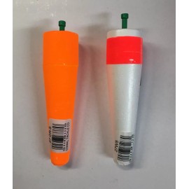 Comal 27W & 87OR   Popping Float Weighted and Slotted CHOOSE Shipping One price  - 2", Red/White