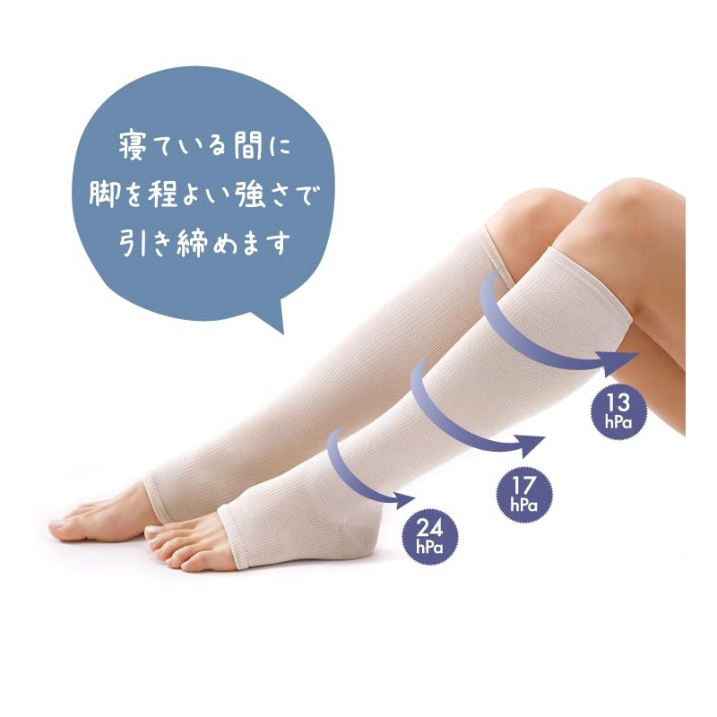 Silk Hospitality Sleep Silk Compression High Socks (Off White)