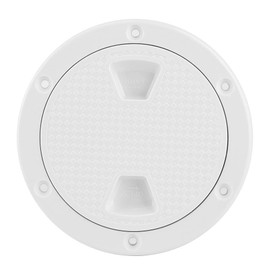 Round Reklappe Intion Lid, Intion Hatch, Screw-Out Cover Plate, 4 Inch ABS Cover Plate, Round, White, Resistant, Corrosion Resistant, Screwable