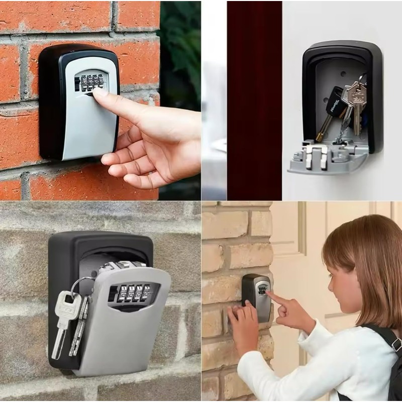Key Safe Wall Mounted, Key Lock Box Outdoor, LockBox with