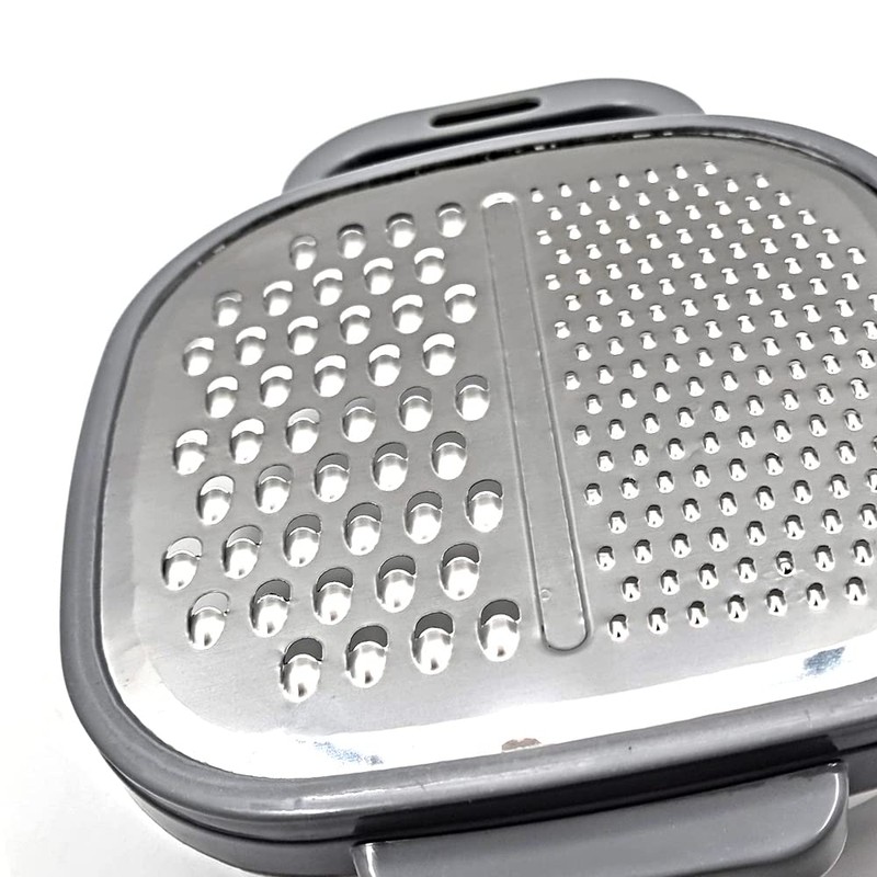 2-in-1 Cheese Grater with Container – Handheld Food Grater with