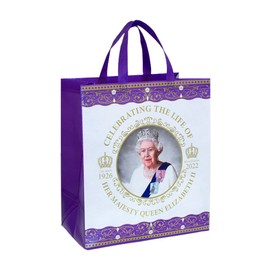 Celebrate the Life of Queen Elizabeth II 1926-2022 Commemorative Should Shopping Tote Bag - A Memorable Souvenir for Home Decor and Collection (By LILAJ)
