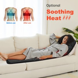 CILI Full Body Massage Mat with Heat, Vibration Back Massage Pad, Full Body Massager for Bed Chair Sofa, Massage Mattress Pad, Gifts for Men Women