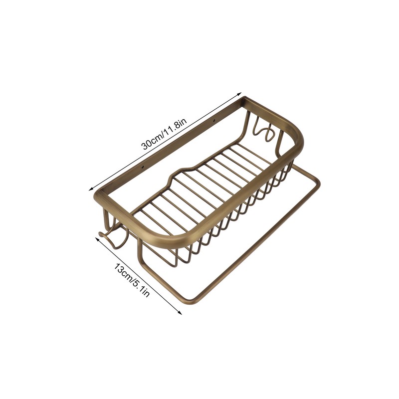 Shower Caddy Retro Style Strong Copper Space Saving Multifunction Bathroom