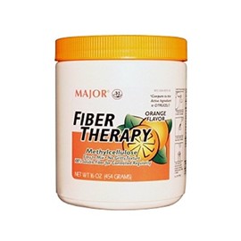 Fiber Therapy - Fiber Supplement - Orange Powder - 16 oz. - Methylcellulose