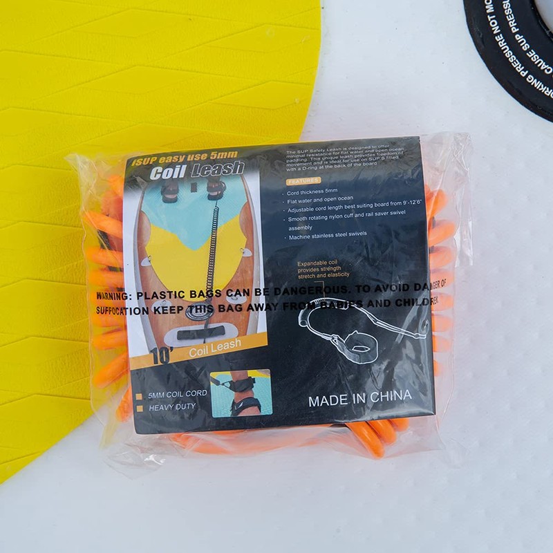 HEYTUR Coiled SUP Leash 10' Surfboard Leash Sup Leg Rope