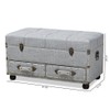 Baxton Studio Flynn Modern Transitional Grey Fabric Upholstered 2-Drawer Storage