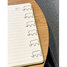 Cute Elephant Shaped Paper Clips Bookmarks, Funny Office Supplies Elephant Gifts for Women Men Coworkers Teachers Students, Silver 60 PCS