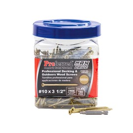 Proferred - V56103 Professional Decking & Outdoors Wood Screws, 6-Lobe Bronze SKT Coating - 1500 Hour Salt Spray, Size Options in #8, 9, and #10, Lengths 2", 2.5", 3", 3.5", and 4"