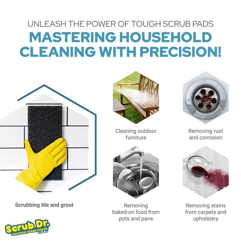 The Tile Doctor Multipurpose Scrub Pad - Ideal for Bathroom,