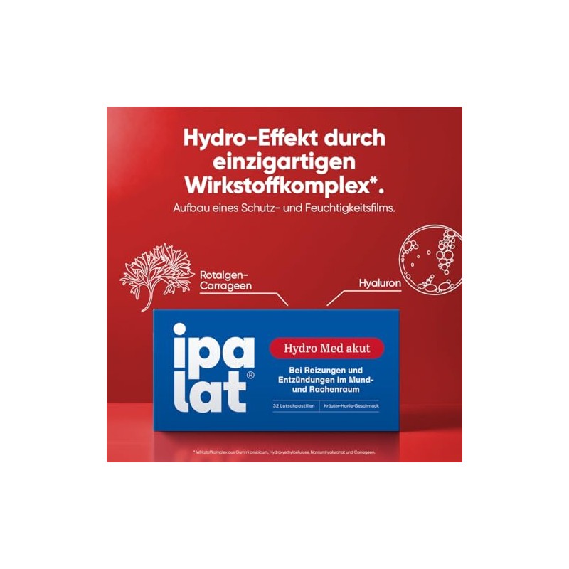 ipalat Hydro Med Acute Lozenges for Throat and Throat Discomfort,