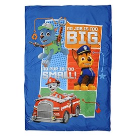 ST.Ioannidis & Its pt20054 Reversible Duvet Cover 140 x 200 cm + Pillowcase 60 X70 cm Under the Licence Pat 'Patrouille Polyester Blue