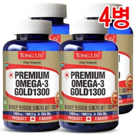 Tonglife Tong Life - Premium Omega 3 1300 + Vitamin D 6-Month Supply - 4 Bottles / 통라이프 -프리미엄오메가3 1300+비타민D 6개월분-4병