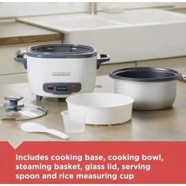 BLACK+DECKER Rice Cooker 14-Cup (Cooked) with Steaming Basket - NEW IN BOX