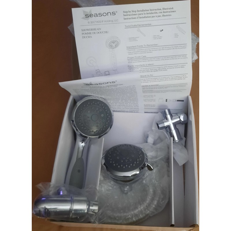 Seasons 534892 Fixed & Handheld Showerhead Design Combo w solid