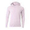 A4 Long Sleeve Hooded Tee White L