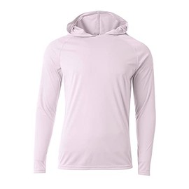 A4 Long Sleeve Hooded Tee White L