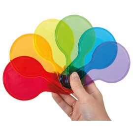 TickiT 73109 Translucent Colour Mixing Paddles - 6 Colours, Primary & Secondary.
