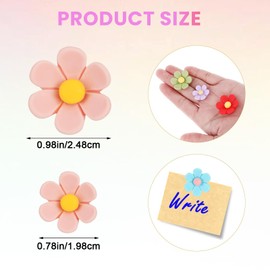 Wanmu 14 Stück Magnete Kühlschrank, Süß Bunt 3D Blumen Lustige Magnete für Magnettafel Kinder, Aesthetic schön Klein KüHlschrankmagnete Deko für SchließFach Whiteboard KüChe Pinnwand Tafel Büro