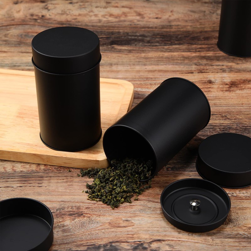 Zopeal 10 Pack Metal Tea Tin Canister with Airtight Double